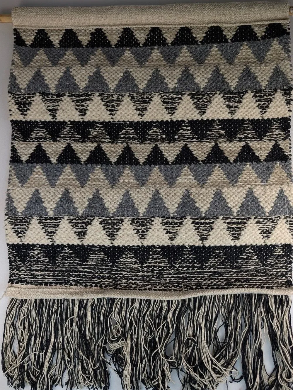 Vintage Boho Chevron Handmade Woven Wall Hanging Tapestry with Fr33